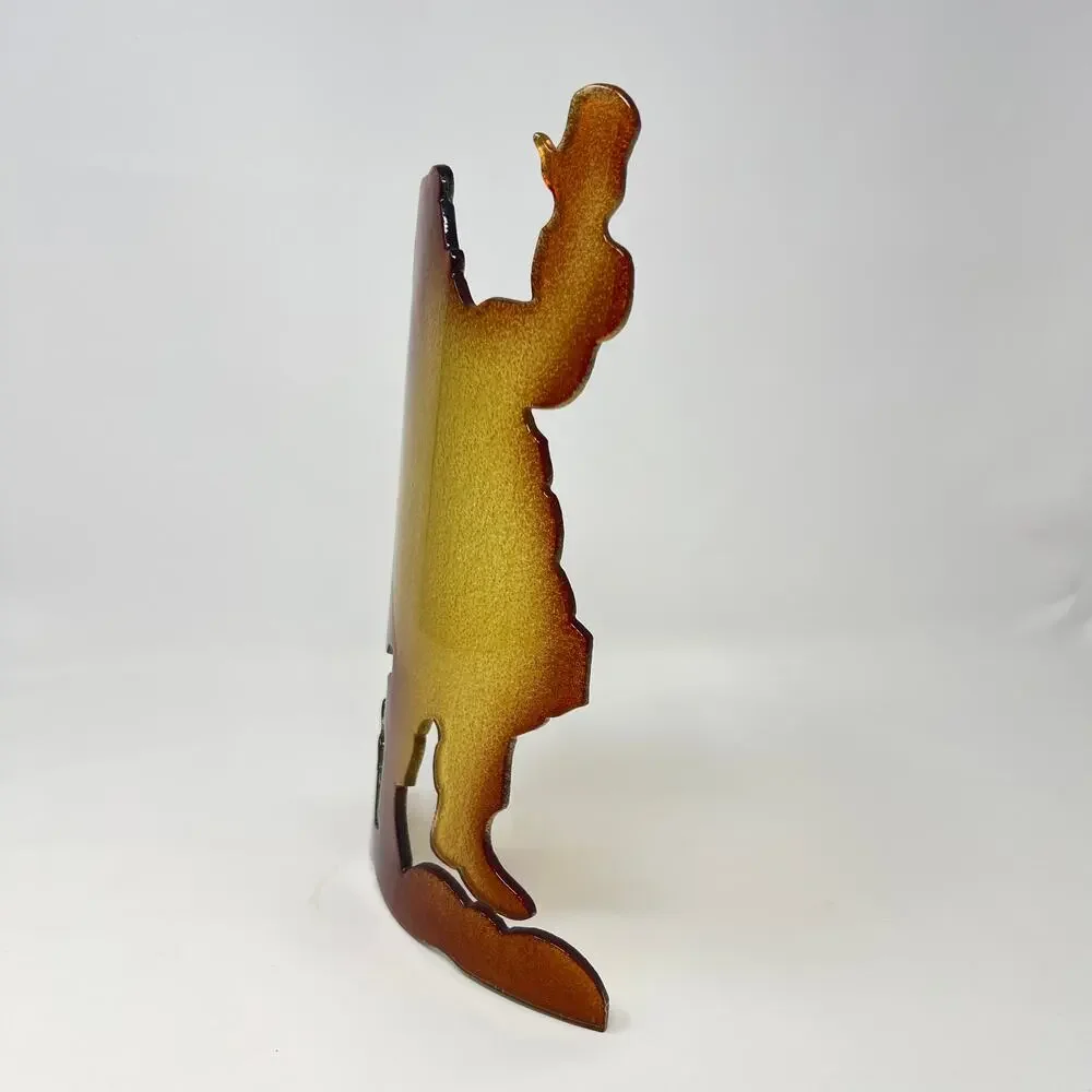 I Vetri Di Nennella Italy Art Glass Santa Claus Standing Tealight Luminary 11.5